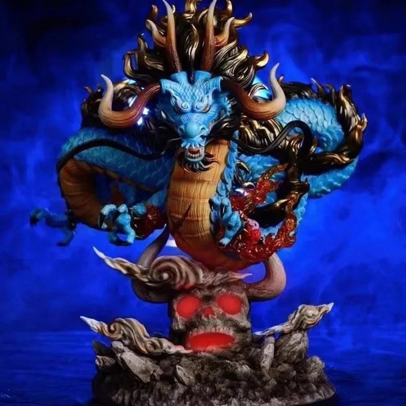 22cm One Piece Anime Figure GK Kaido Dragon Form Four Emperors Lamp PVC Action Figure Model Dolls Antistress Toy Gift