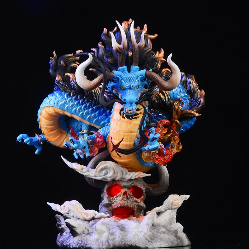 22cm One Piece Anime Figure GK Kaido Dragon Form Four Emperors Lamp PVC Action Figure Model Dolls Antistress Toy Gift