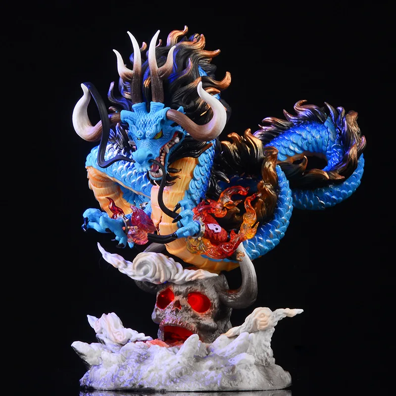 22cm One Piece Anime Figure GK Kaido Dragon Form Four Emperors Lamp PVC Action Figure Model Dolls Antistress Toy Gift