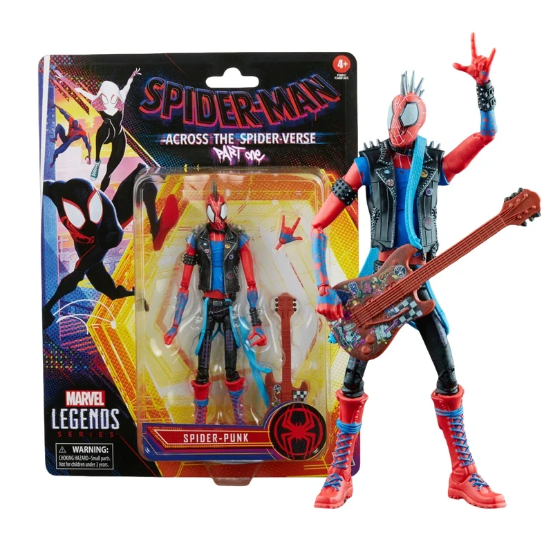 Hasbro SPIDER PUNK Spider Man Across Spider Verse Action Figure Hobie Brown Toys Statue Model Doll kids Toy Gift