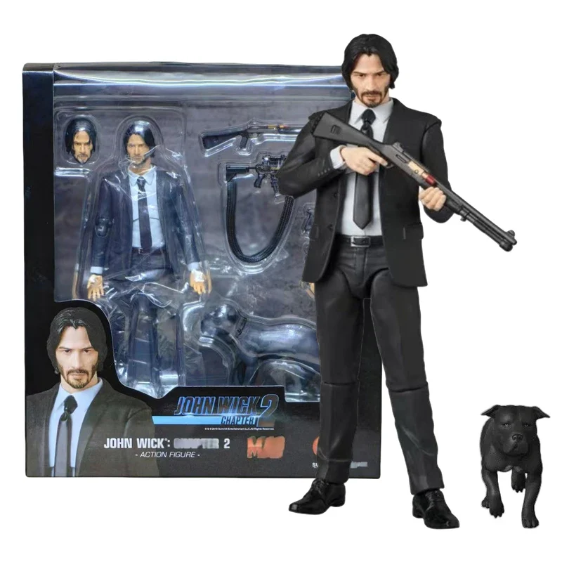 John Wick Action Figure Dog Keanu Reeves Baba Yaga Movie Figure Characters Model Doll Continental Collectible Toy Gift