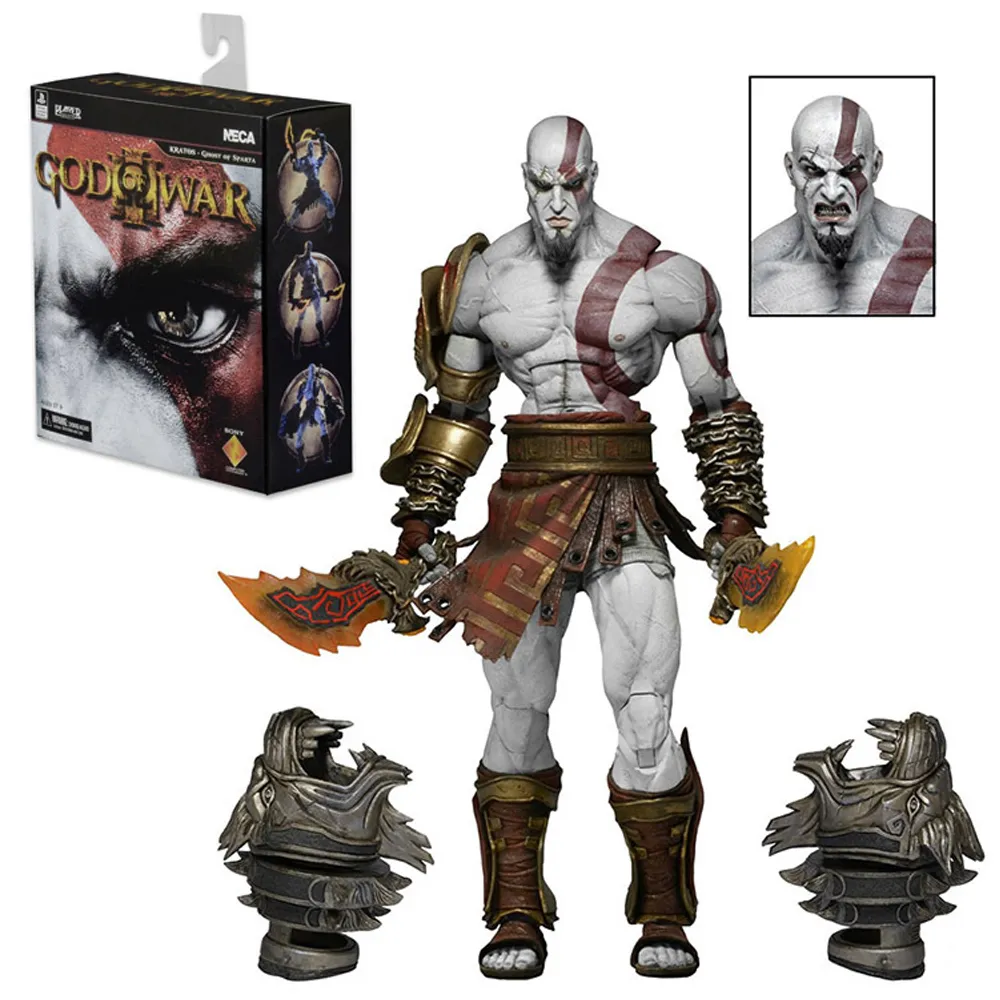 NECA Action Figure God War Ghost Sparta Kratos Ares Armor W Blades Action Figure Collectible Model Toys Doll Gift Boxed