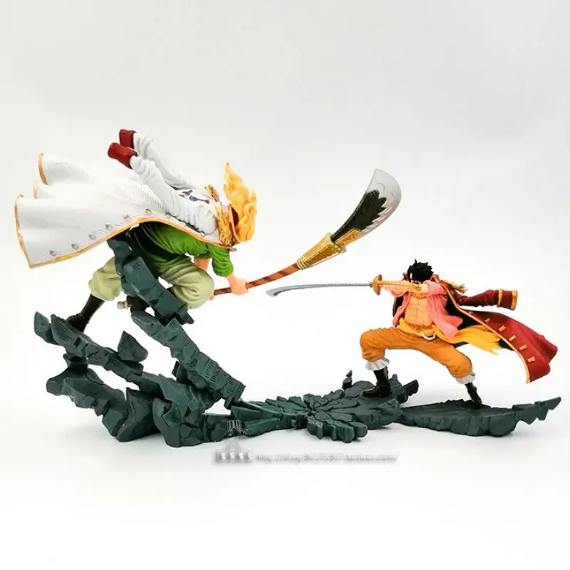 One Piece Anime Action Figure Edward Newgate Vs Gol D Roger Decor Collection Souvenirs Model Toy Xmas Birthday Gifts
