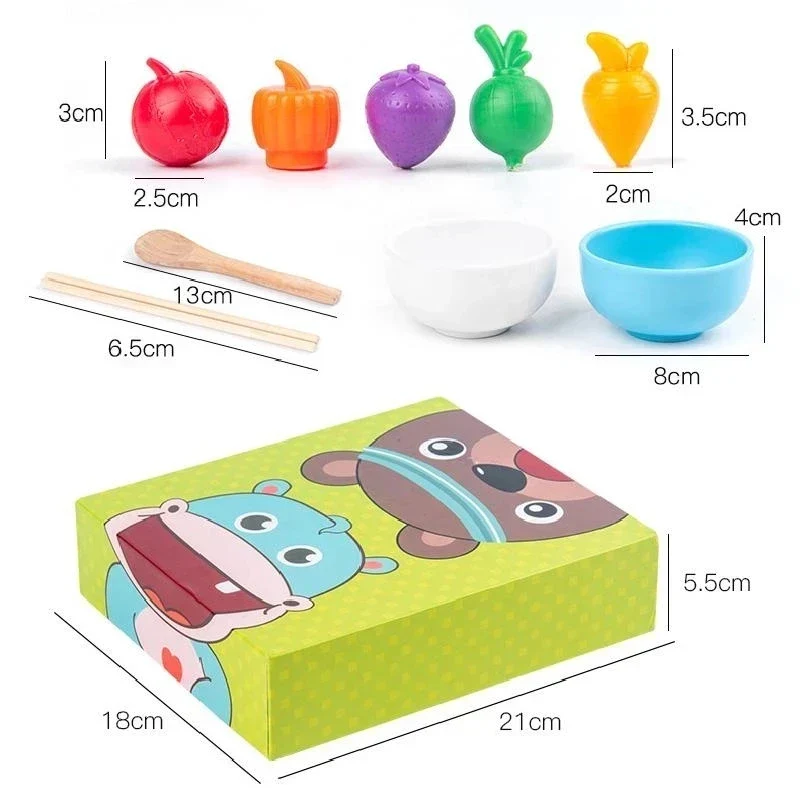 Educational Play House™ – Hienomotoriset taidot ja värien tunnistaminen - Montessori Eten Spel