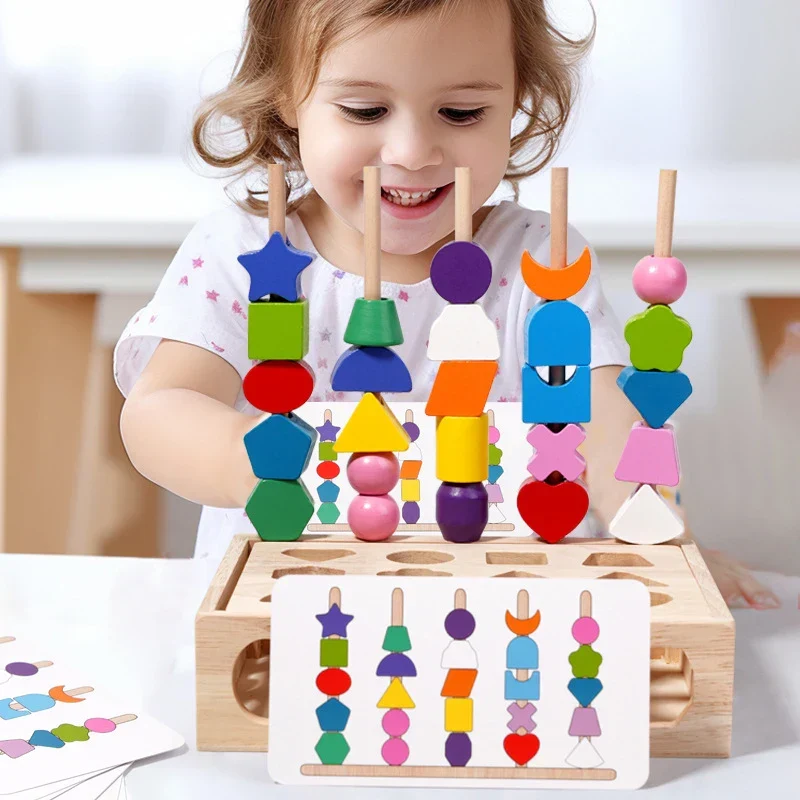 Woods™ - Rohkaise luovuutta ja paranna taitoja - värikäs Montessori-palapelisarja