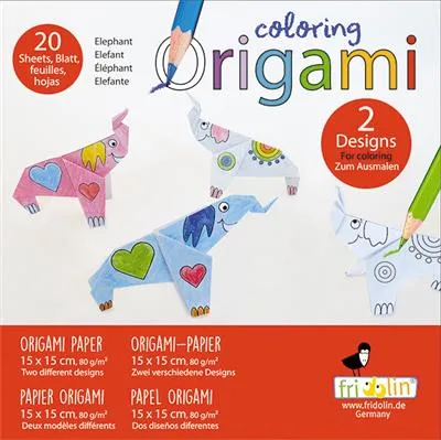 Väritys Origami - norsu