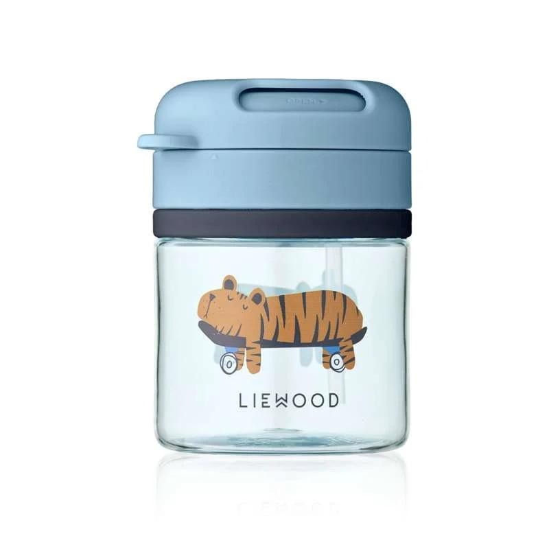 Liewood Pavia Sugerørskop - Tritan - 280ml - Fun/Beach Azure