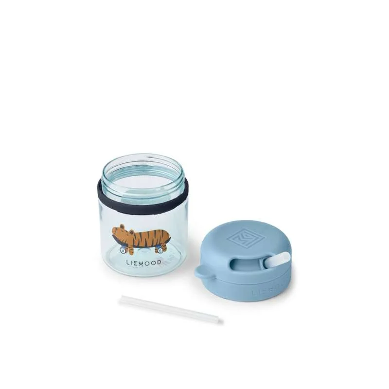 Liewood Pavia Sugerørskop - Tritan - 280ml - Fun/Beach Azure