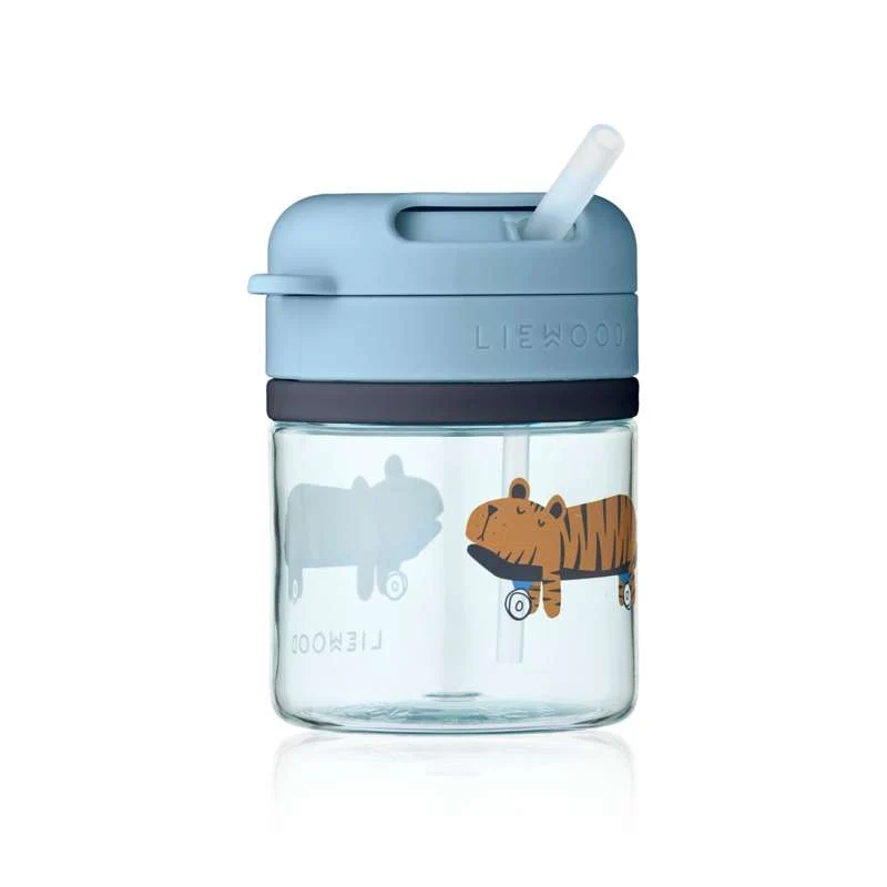 Liewood Pavia Sugerørskop - Tritan - 280ml - Fun/Beach Azure