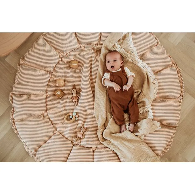 Play & Go Bloom - Babynest/Legetæppe - Stripes Brown Classroom Use