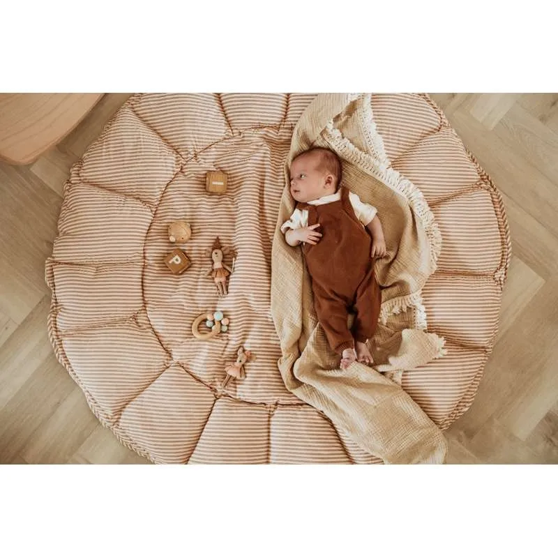 Play & Go Bloom - Babynest/Legetæppe - Stripes Brown Classroom Use