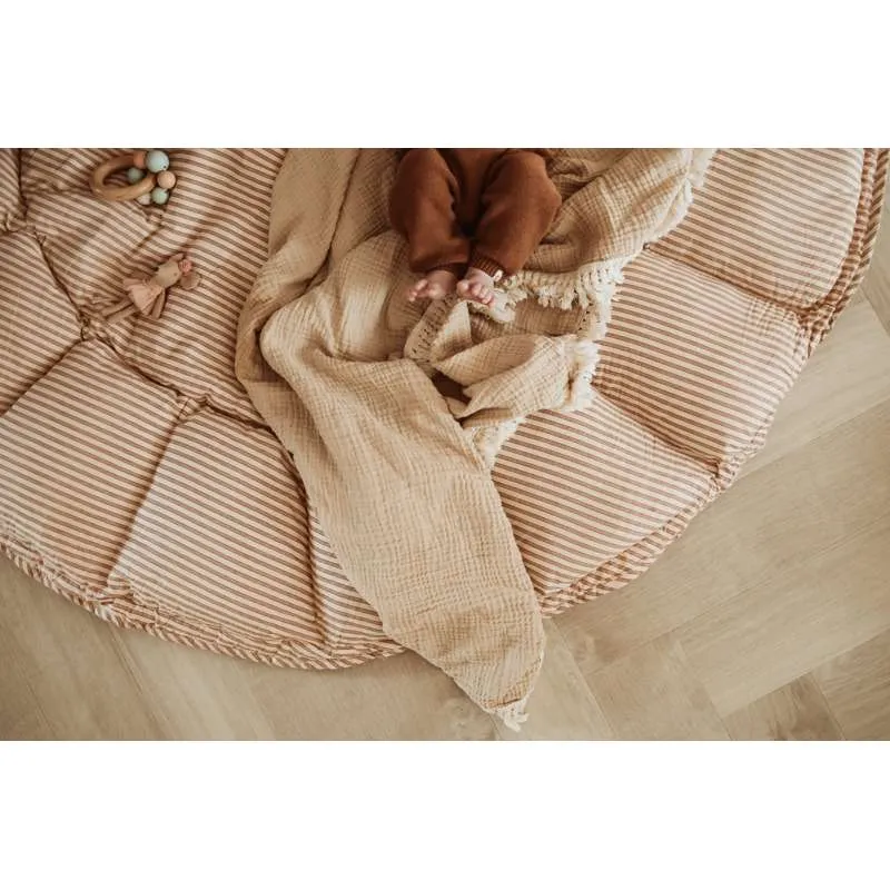 Play & Go Bloom - Babynest/Legetæppe - Stripes Brown Classroom Use