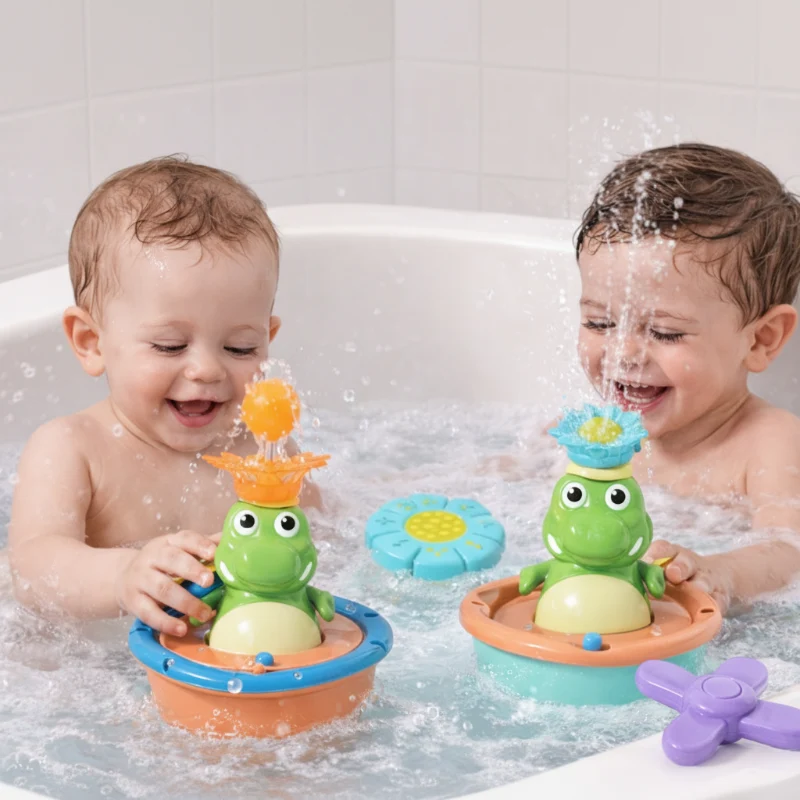 Light Up Crocodile Bath Toy – Interaktiivista & vesileikkejä – Krokotiililähde -kylpyhuonelelut