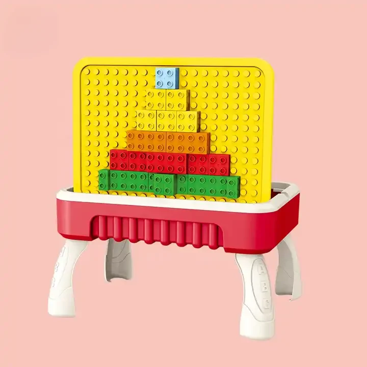BuildMaster | Luova Seikkailu - Aktiviteettipöytä Lapsille Rakennuspalikoilla ja Piirustustaululla