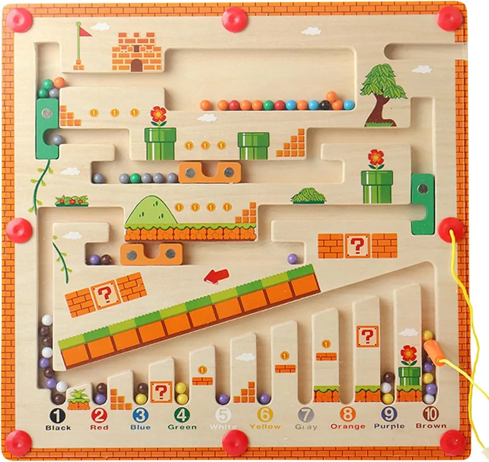Magneettinen seikkailijamaze | Stimuloi luovuutta - Montessori-labyrinttipeli lapsille