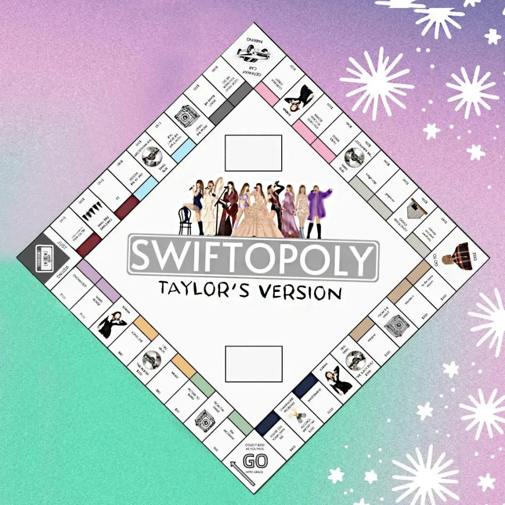 Swiftopoly | Taylor Swift Monopoly Lautapeli 2-6 Pelaajalle ainutlaatuisella kokemuksella
