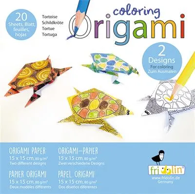 Väritys Origami - Kilpikonna