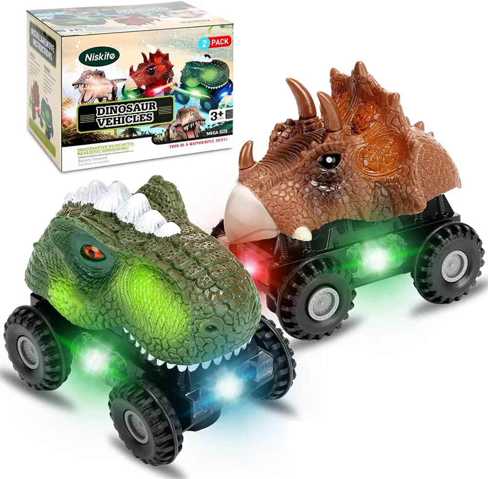 DinoRacers | Karjuva toiminta - Sähköinen dinosaurusauto valolla ja äänellä