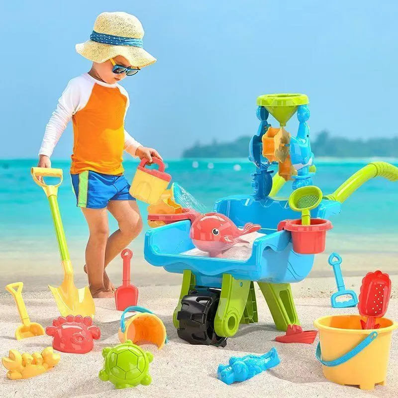 BeachFun – Löytöretki & hauskanpito - Hiekka ja ranta kottikärryt setti