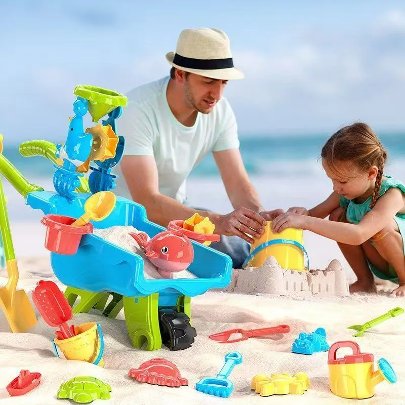 BeachFun – Löytöretki & hauskanpito - Hiekka ja ranta kottikärryt setti