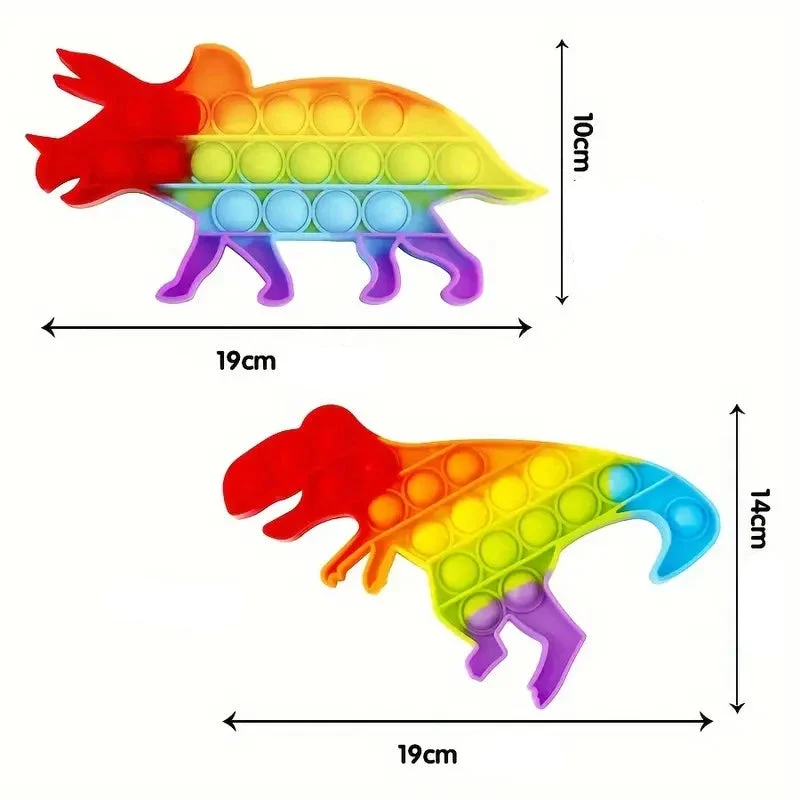 Rainbow Dino Fidget | Päästä stressi irti - Stressinlievittäjä lapsille