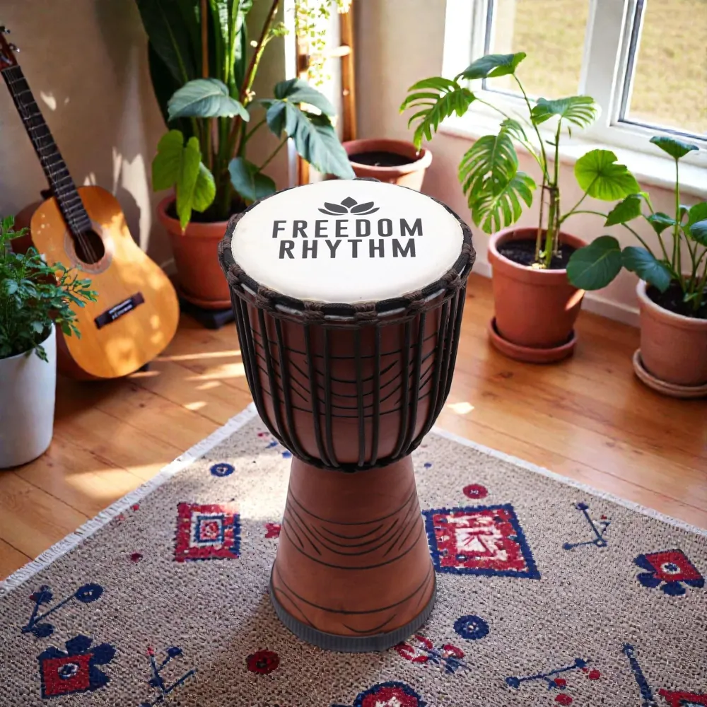 Medium Pro Djembe Rumpu - Freedom Rhythm (korkea) – 40cm (18cm Diia)