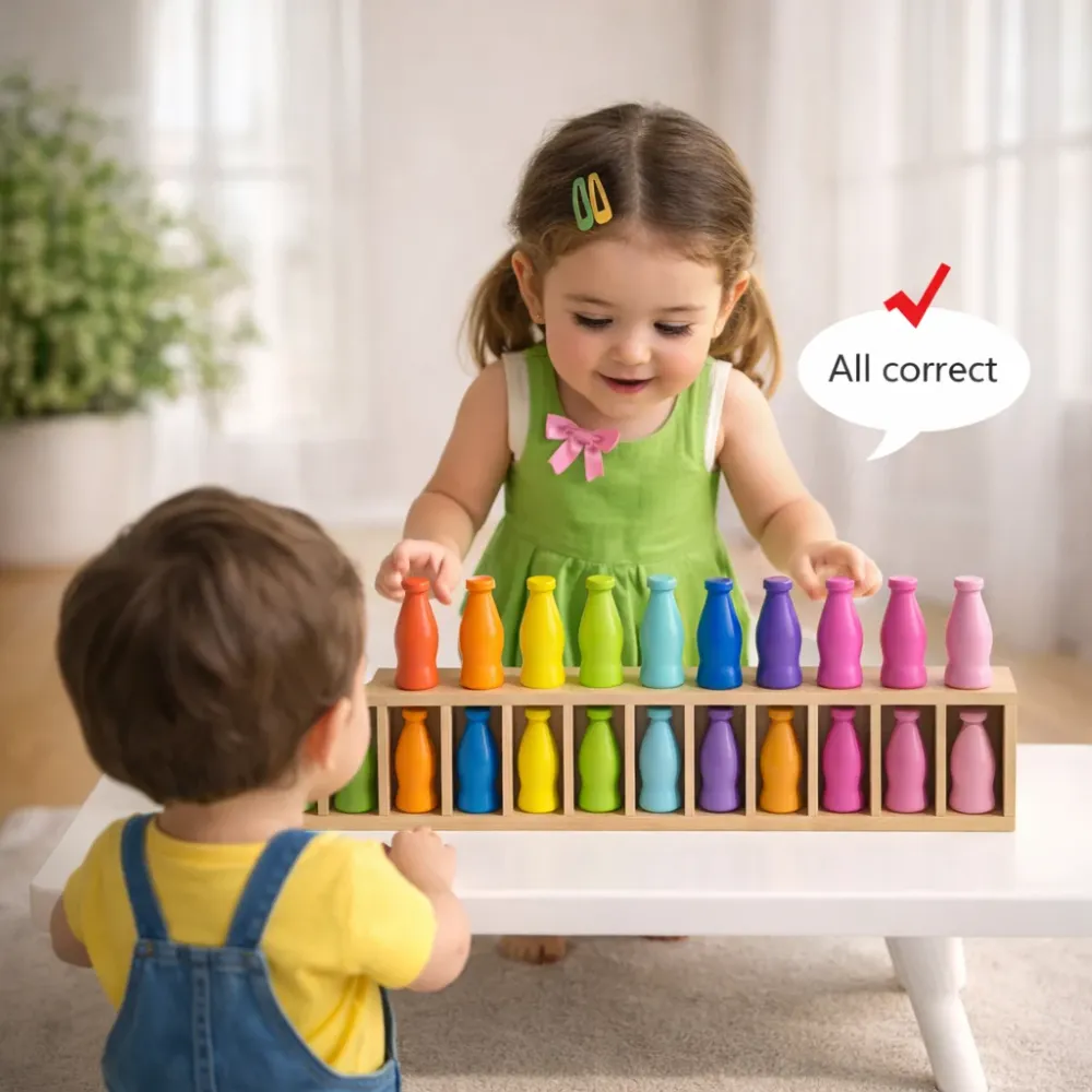 ColorCup – Värikäs ja hauska – Värien lajittelu Puukartiot