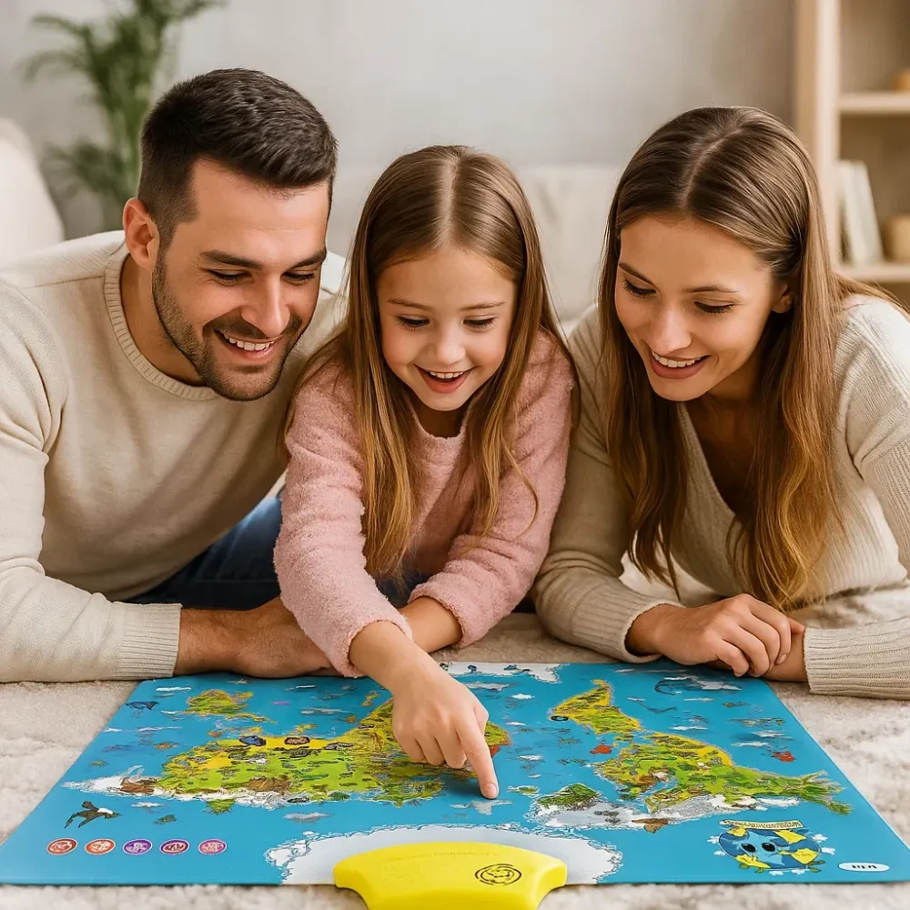 LittleExplorers – Oppiminen ja leikki – Eläinten maailmankartta