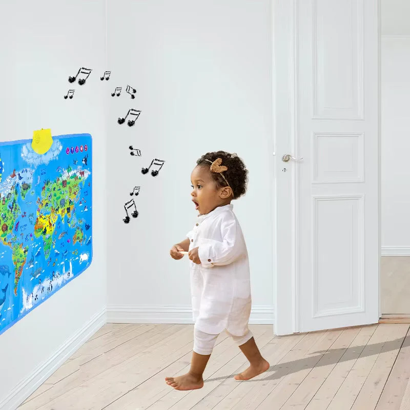 LittleExplorers – Oppiminen ja leikki – Eläinten maailmankartta