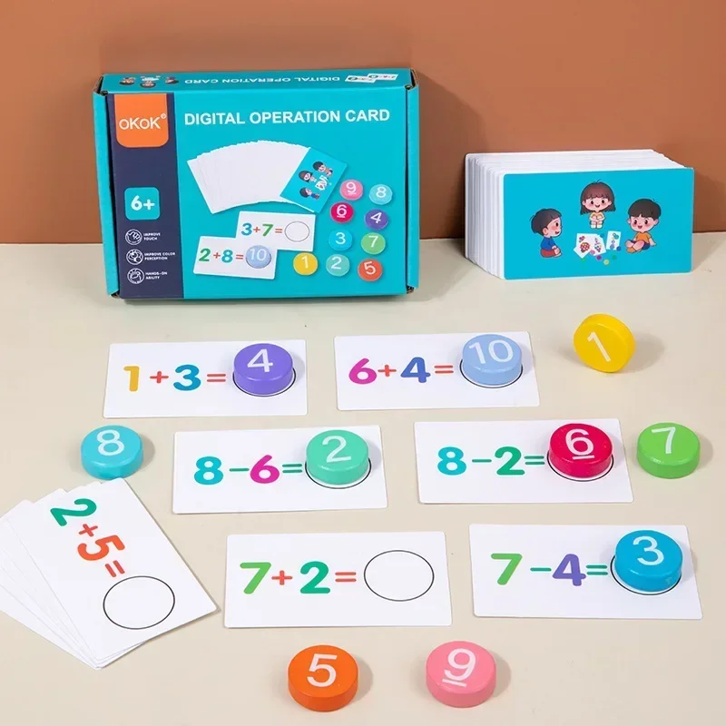 Math Tokens™ - Laskeminen ja ratkaiseminen - Matematiikka-kortit lapsille