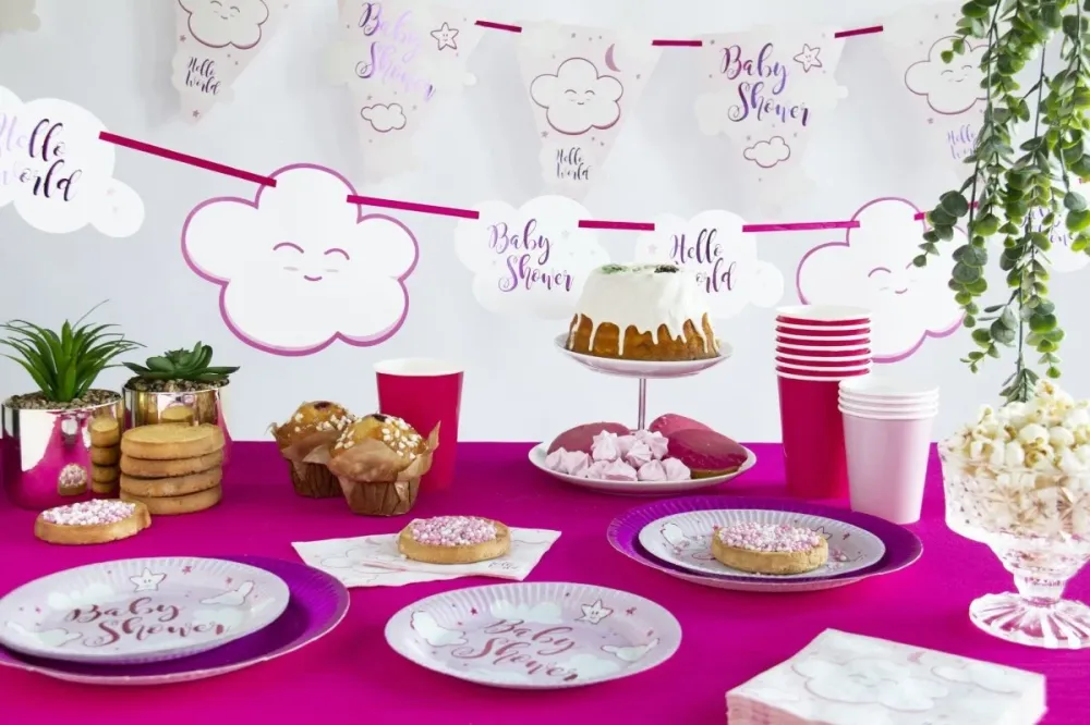 Baby Shower tyttö kukkaseinät 6m