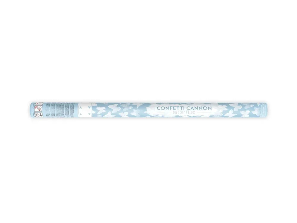 Confetti Cannon Perhoset Valkoinen 80cm