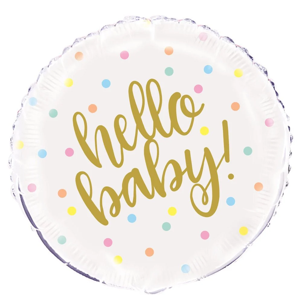 Helium ilmapallo Hello Baby 45cm tyhjä