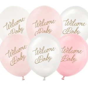 Hello Baby ilmapallot vaaleanpunainen 30cm 6kpl