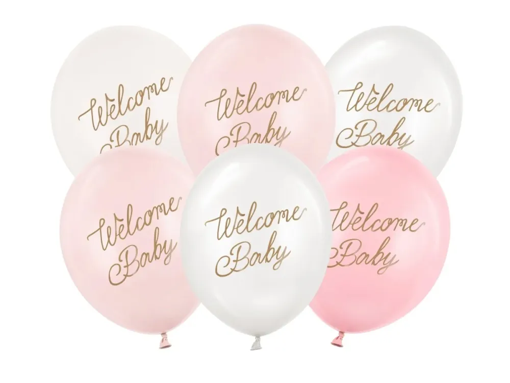 Hello Baby ilmapallot vaaleanpunainen 30cm 6kpl