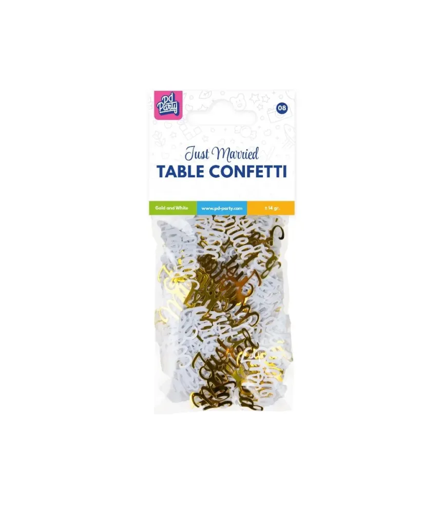 Hääpöydän konfetti valkokulta 14gr