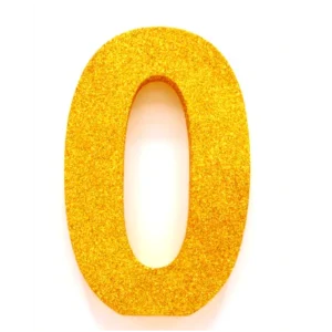 Kultainen pöydän koriste hahmo 0 Glitter 20.5cm