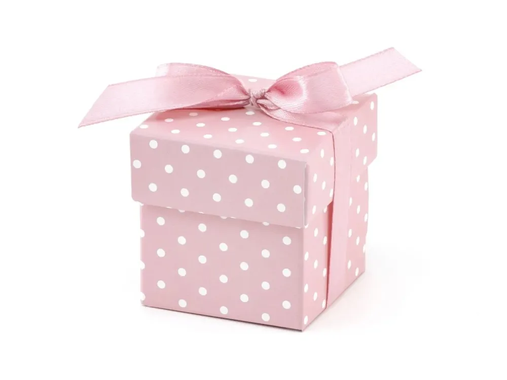 Lahjapakkaukset Dotted Light Pink 5.2cm 10kpl