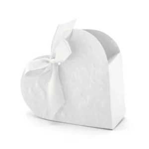 Lahjapakkaukset Sydän Valkoinen 10cm 10kpl