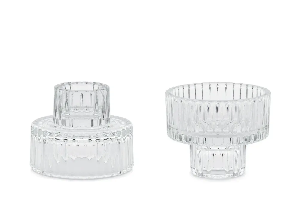 Läpinäkyvä kynttilänpidin 6.5cm 2kpl