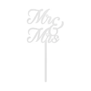 MR<tamp>MRS</tamp>-akryylikakkukoriste<tamp>, valkoinen, 16,5 cm</tamp>