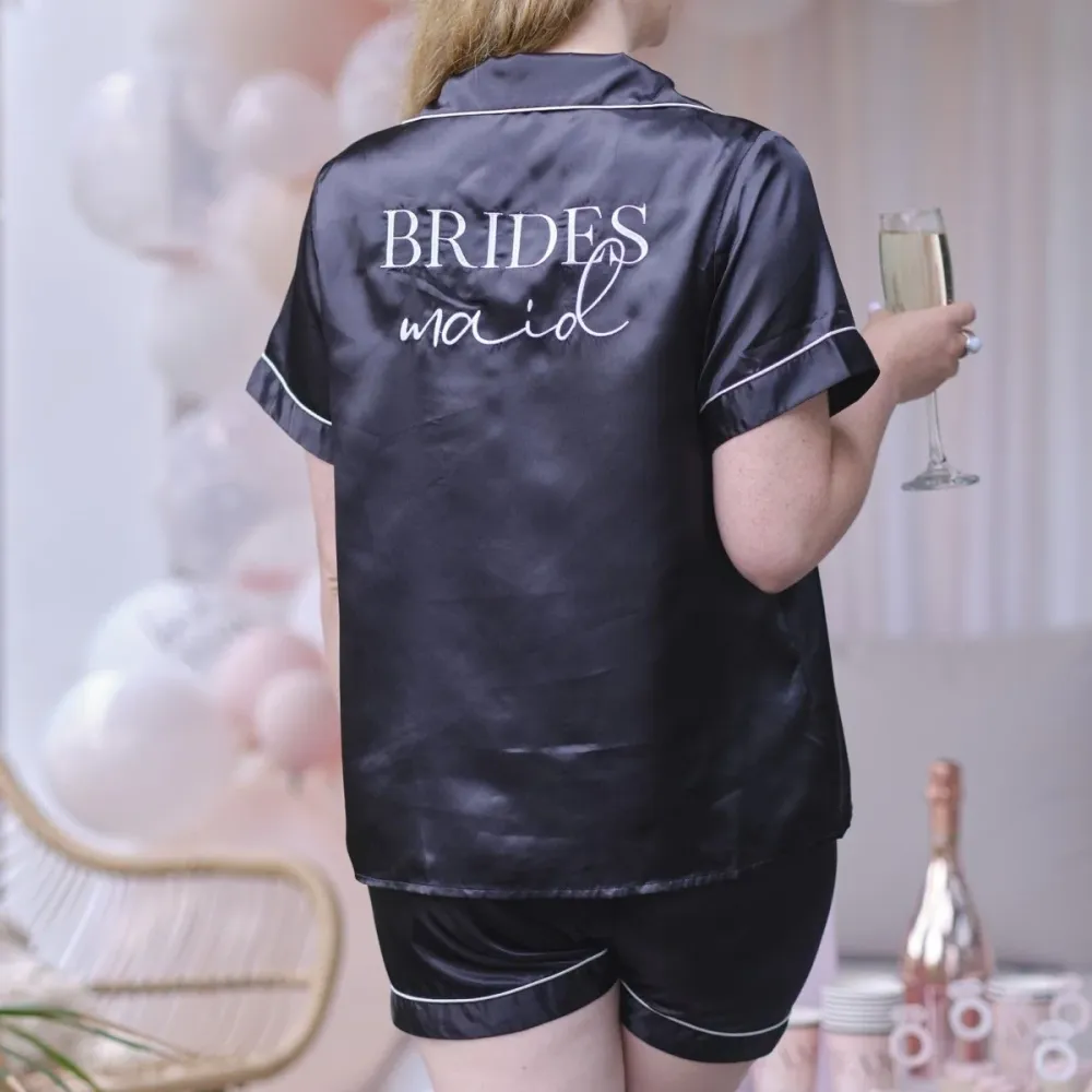 Musta pyjama morsiusneito koko M