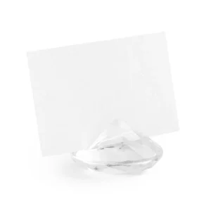 Pöytä kortin haltija läpinäkyvä timantti 4cm 10pcs