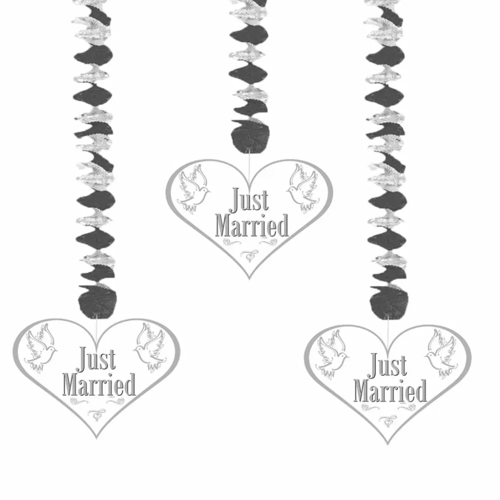 Ripustettava koriste Just Married 75cm 3kpl