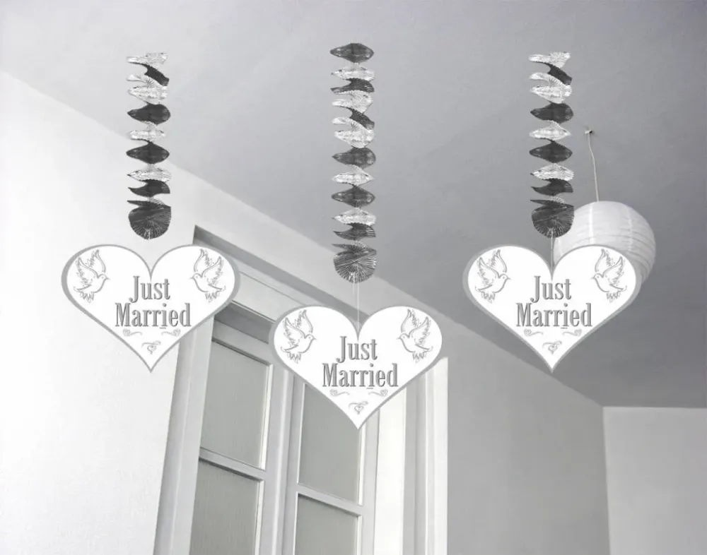 Ripustettava koriste Just Married 75cm 3kpl