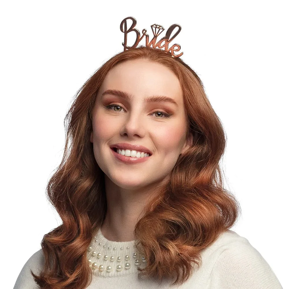 Rose Gold hiuspanta morsian