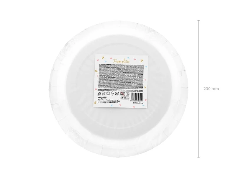Sukupuolen paljastaminen lautaset 23cm 6kpl