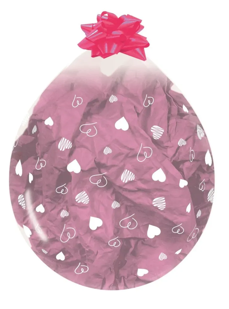 Sydämet Stuffer ilmapallo vaaleanpunainen 45cm 25kpl