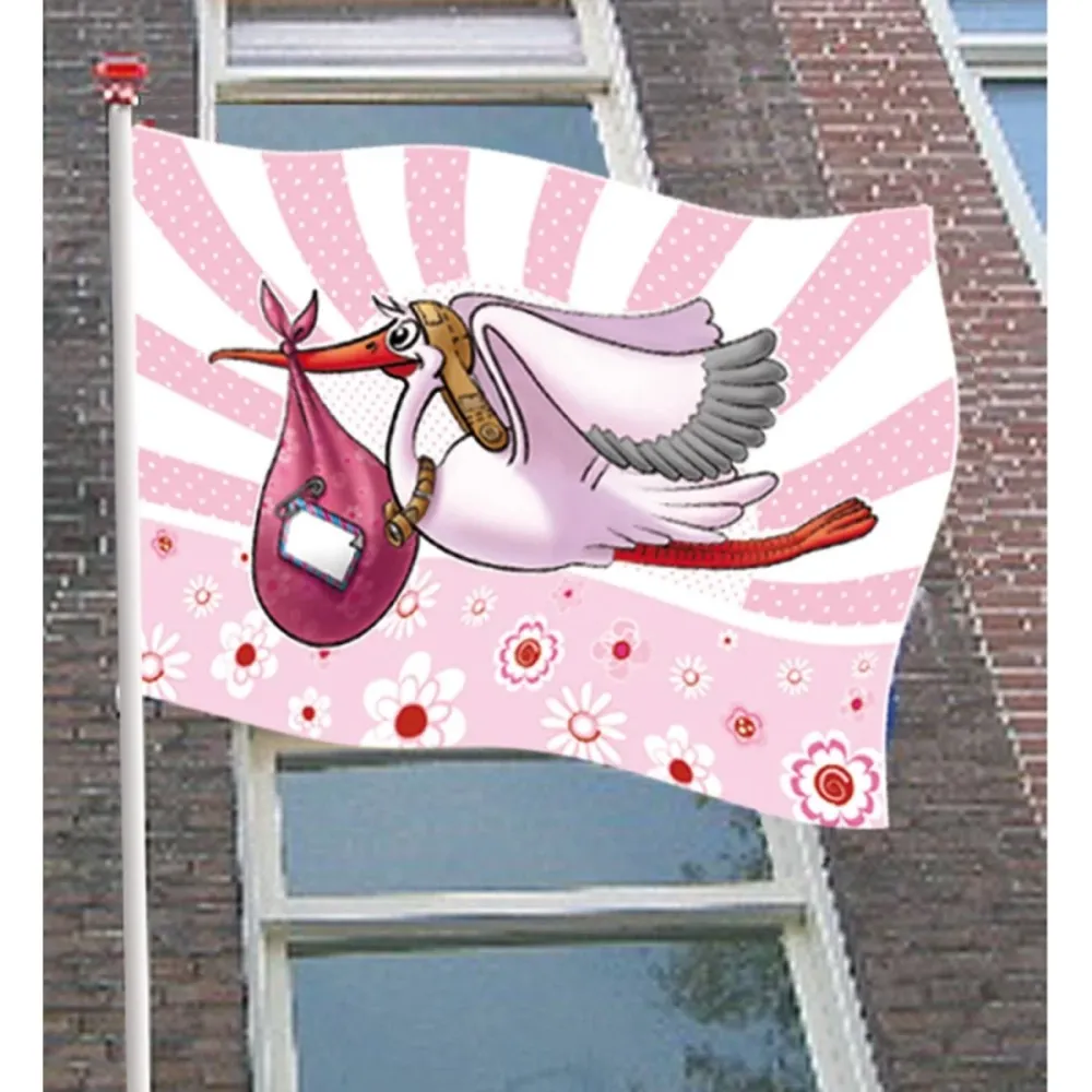 Syntymä lippu Tyttö 90cm