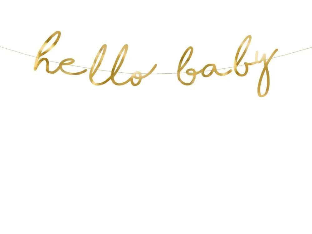 Syntymä seppele Hello Baby Gold 70cm